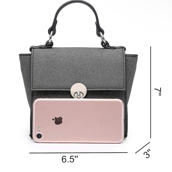 Grey mini tote purse - Picture 3 of 3